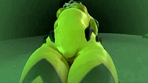 Tracer dominates Rusk Joel in hardcore scissor femdom action with intense moves