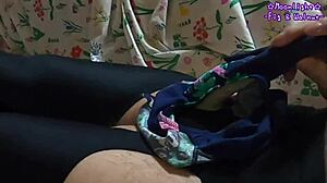 First Time Masturbation in Leggings and Nylon