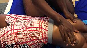 amateur couple enjoys breast massage session