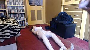 Watch me have sex with a sex doll and cum!