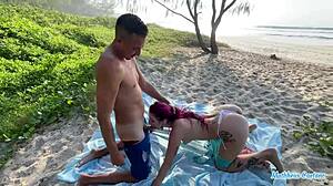 Sex on the beach with an Argentine slut
