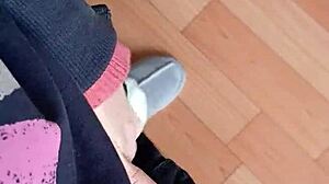 My lesbian colleague and I riskily masturbate in the office