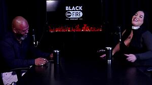 Blonde Teases with Dirty Talk in Sheer Red