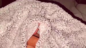 Wife flashes at party and sucks cock