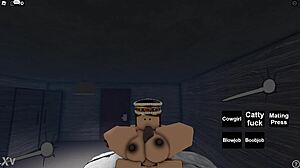 busty english queen fucks roblox noob with blowjob and cum
