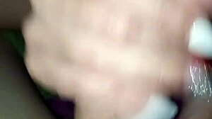 we started watching porn and she massaged my dick until i came all over