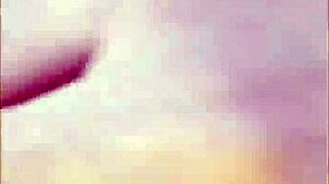 Housewife flashes her perfect boobs while driving the car outdoors