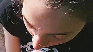 lynela nira passionately sucks king gontier's big cock, getting it wet and ready for more.