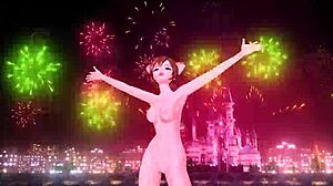 meiko in full nude cat costume showing big tits and ass