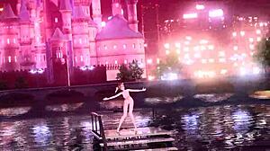 meiko in full nude cat costume showing big tits and ass