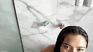 Mishell Gets Fucked Hard in Shower by Friend