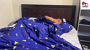 My friend's wife teaches me how to suck it in missionary with big tits.