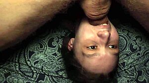 modest kitty doll88 screamed during rough deepthroat blowjob and wet pussy fingering on bed