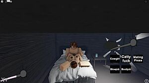 busty english queen fucks roblox noob with blowjob and cum