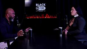 Blonde Teases with Dirty Talk in Sheer Red