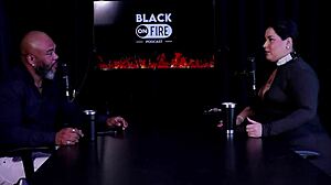 Blonde Teases with Dirty Talk in Sheer Red