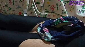 First Time Masturbation in Leggings and Nylon