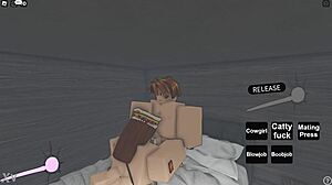 busty english queen fucks roblox noob with blowjob and cum