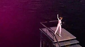 meiko in full nude cat costume showing big tits and ass