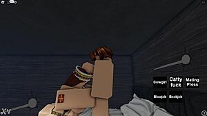 busty english queen fucks roblox noob with blowjob and cum