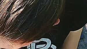 lynela nira passionately sucks king gontier's big cock, getting it wet and ready for more.