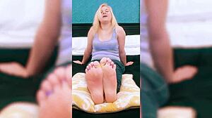 fifi foxx gets wrinkled feet tickled barefoot