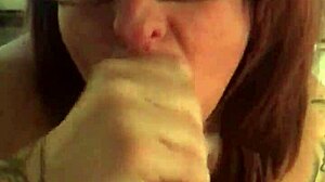 Wife passionately sucks and deepthroats my cock with emotion.