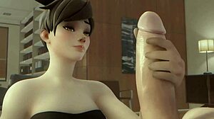 yo, trace from overwatch is banging hard in this 3d hentai!