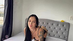 Brunette Babe Rides Big Cock With Tight Pussy. Blowjob And Monster Cock Action.