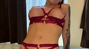 girl moans while using dildos in various positions