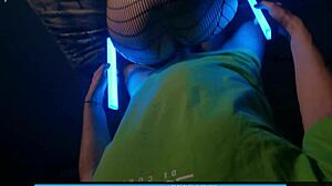 catwoman's depraved night with latex blowjob and cum on tits