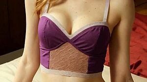 Eastern European Models Pose in Flowery Underwear and Barefoot