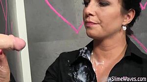 slime covered facial babe in high definition glamour