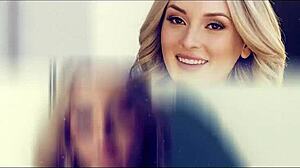 all natural blonde charlotte sins in red lingerie and stockings