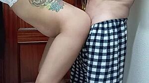 unexpected blowjob from mouth to ass she is very bitch with monster cock