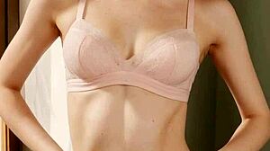 Eastern European Models Pose in Flowery Underwear and Barefoot