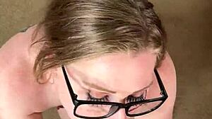 i love how lexi takes that nice bbc, swallowing cum with her glasses on