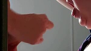 Another cheating slut wife I just met sucks cock deepthroat then swallows cum on her wedding night.