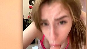 Deep Blowjob From Webcam Girl Vikusik22a In Close-Up