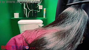 yo, check me out sucking dick at the gloryhole in my student uniform with big tits bouncing!