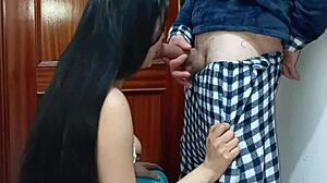 unexpected blowjob from mouth to ass she is very bitch with monster cock