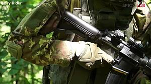 Shameless bastard in outdoor encounter with redhead milf