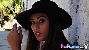 Sexy latina teen 18+ poses outdoors with hot milf Mia Malkova's amazing big tits compilation! 🔥😍