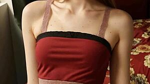 Eastern European Models Pose in Flowery Underwear and Barefoot