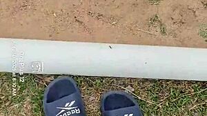 bare feet playing in the sand for sensory purposes, fetish included