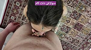 Iranian guy has sex with tattooed girl in homemade video