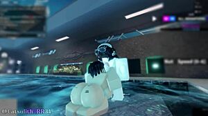 Shy girl pool rough fuck