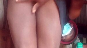 Kenyan Shemale Sexyjayla254 Masturbates Big Cock Intensely