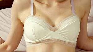 Eastern European Models Pose in Flowery Underwear and Barefoot