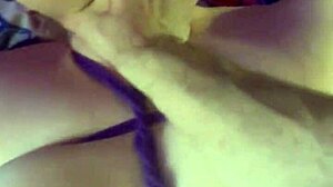 slut dripping red and cumming with toy in bound rough fucking